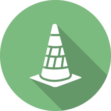 Trafik konisi simgesinin vektör illüstrasyonu