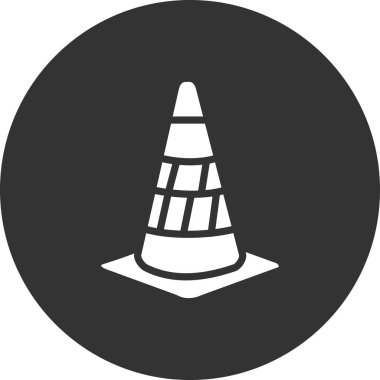 Trafik konisi simgesinin vektör illüstrasyonu