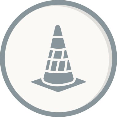 Trafik konisi simgesinin vektör illüstrasyonu