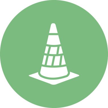 Trafik konisi simgesinin vektör illüstrasyonu