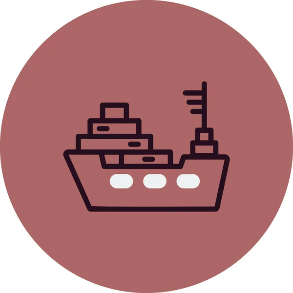 Cargo Ship Icon Vector Illustration — Stock Vector