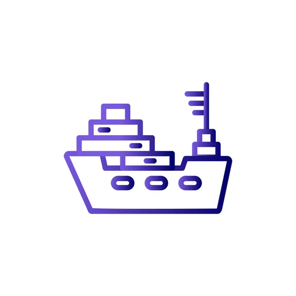 Cargo Ship Icon Vector Illustration — Stock Vector