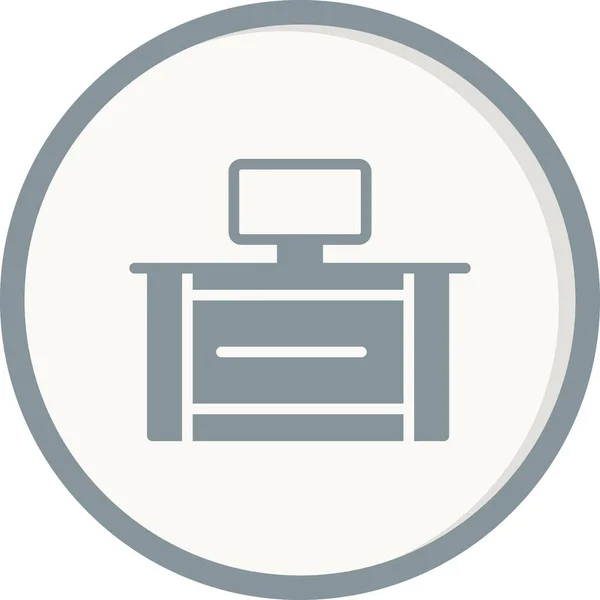 Cash Counter Icon Vector Illustration — Vettoriale Stock