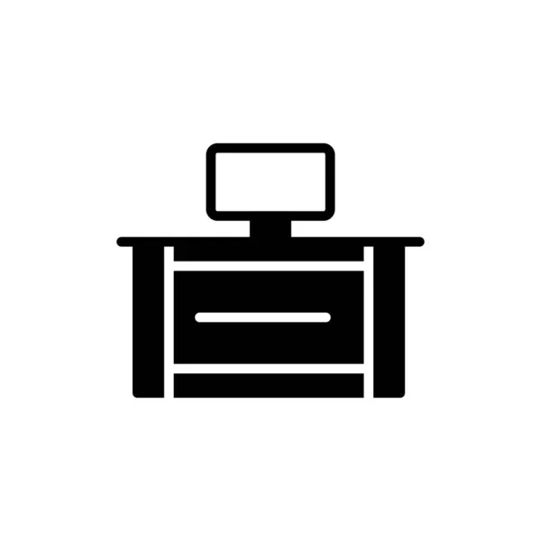 Cash Counter Icon Vector Illustration — Vettoriale Stock