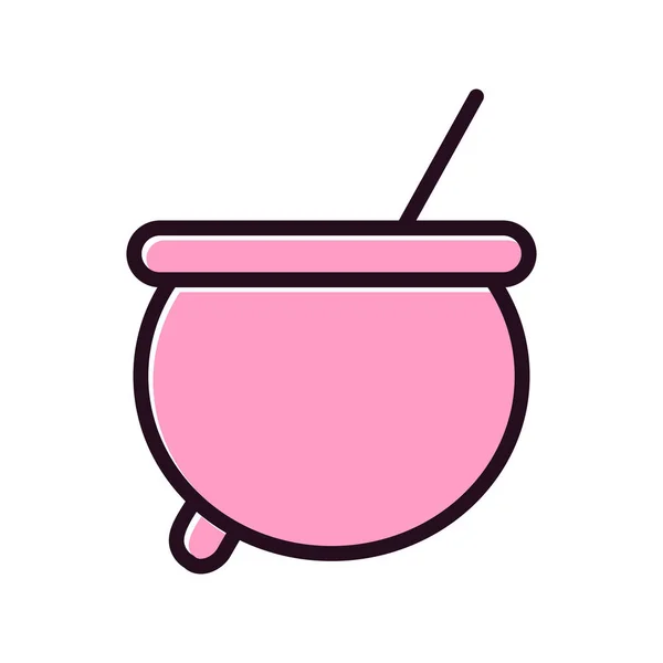 Vector Icono Cocina Caldero Aislado Sobre Fondo Blanco Para Diseño — Archivo Imágenes Vectoriales