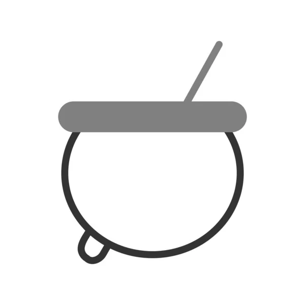 Kazan Pişirme Ikonu Vektörü Beyaz Arkaplan Izole Web Mobil Uygulama — Stok Vektör