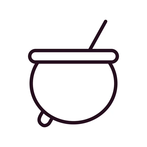 Vector Icono Cocina Caldero Aislado Sobre Fondo Blanco Para Diseño — Archivo Imágenes Vectoriales