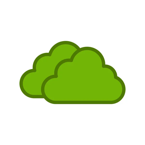 Nube Icono Vector Ilustración — Vector de stock