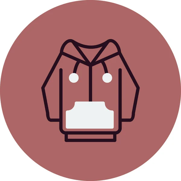 Hoodie Icon Vector Illustration — Stock Vector