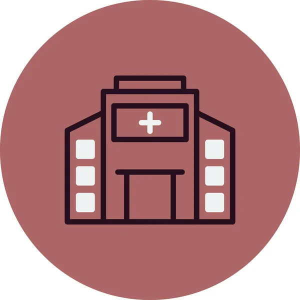 Krankenhaus Gebäude Symbol Vektor Illustration — Stockvektor