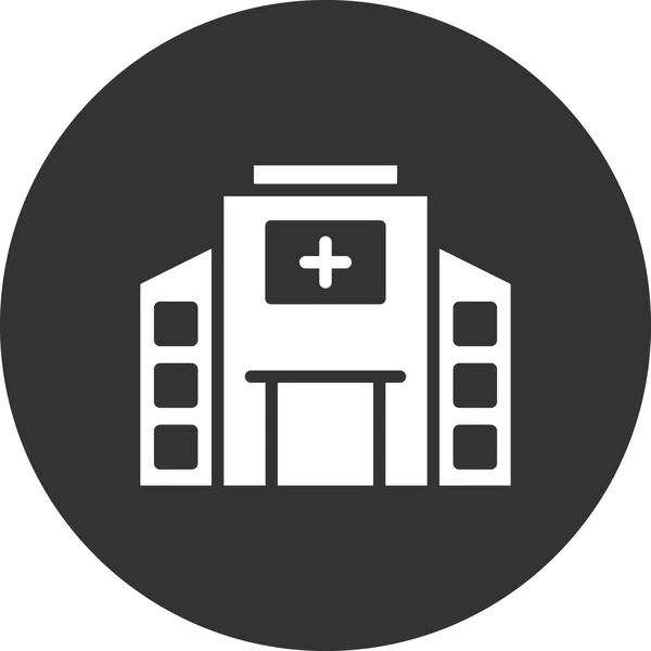 Hospital Edifício Ícone Vetor Ilustração —  Vetores de Stock