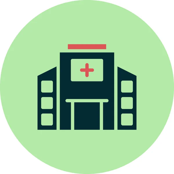 Edificio Del Hospital Icono Vector Ilustración — Vector de stock