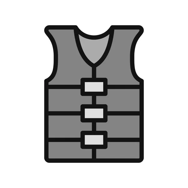 Vector Illustration Life Vest Icon — Stok Vektör