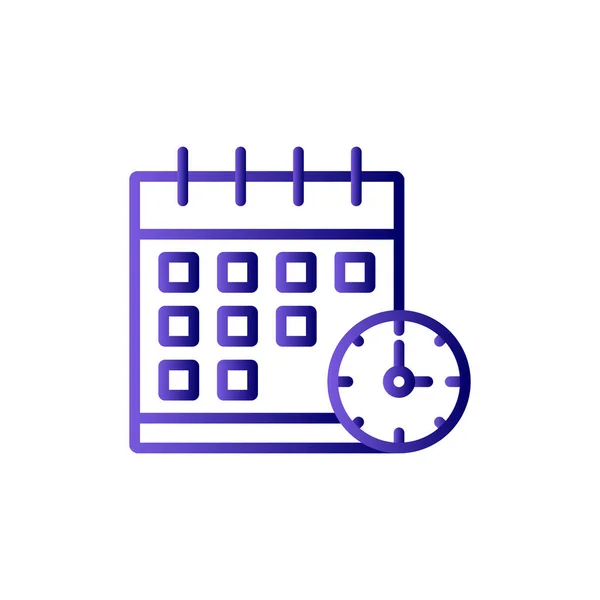 Kalender Vektor Thin Line Symbol — Stockvektor