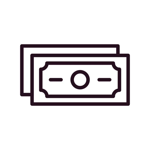 Money Vector Thin Line Icon — Stock Vector