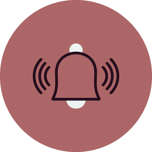 Ringing Bell Icon Vector Flat Mobile Application Symbol Notification — Wektor stockowy