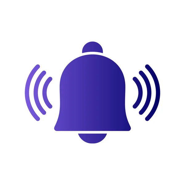 Ringing Bell Icon Vector Flat Mobile Application Symbol Notification — Wektor stockowy