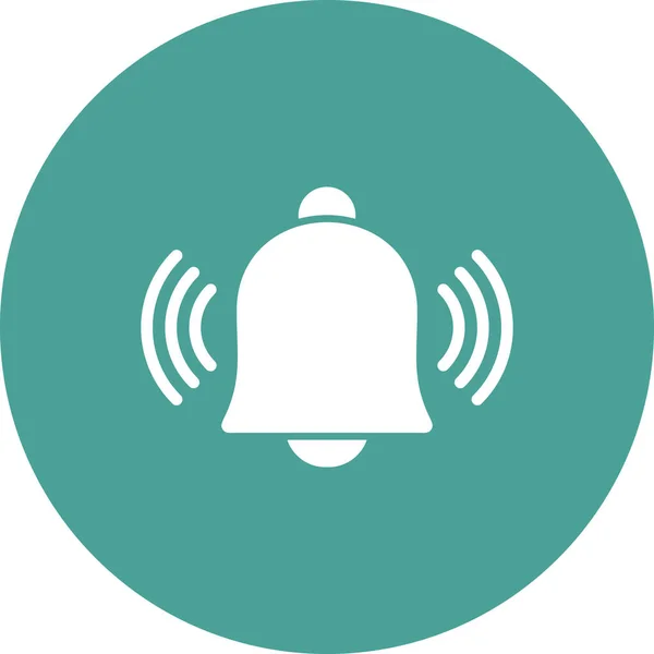 Ringing Bell Icon Vector Flat Mobile Application Symbol Notification — ストックベクタ