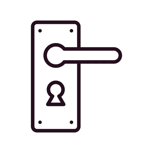 Lock Icon Vektor Illustration Türgriff — Stockvektor