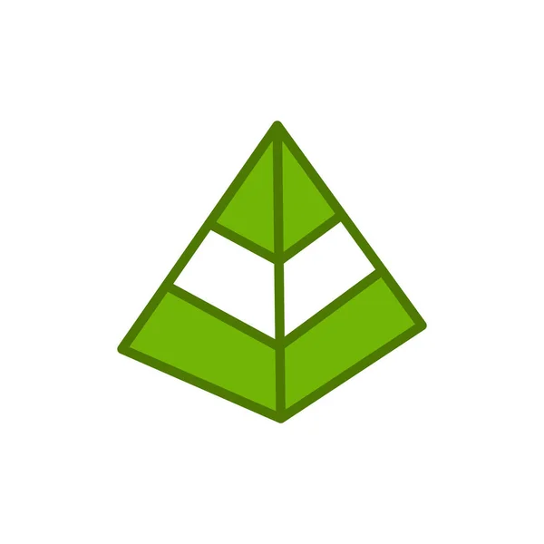 Pyramid Figure Vector Illustration Icon — стоковый вектор