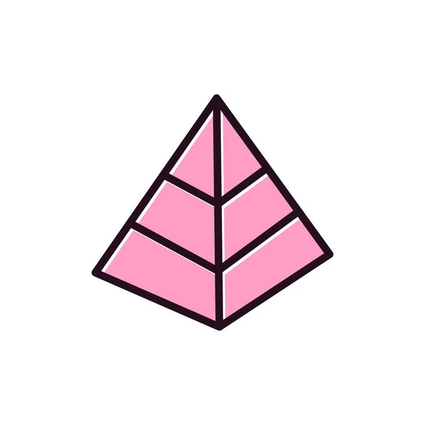 Pyramid Figure Vector Illustration Icon — Image vectorielle