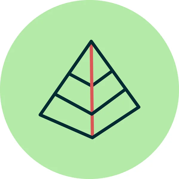 Pyramid Figure Vector Illustration Icon — Stockvektor