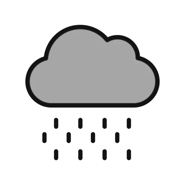 Cloud Rain Raining Weather Vector Icon — Stock vektor