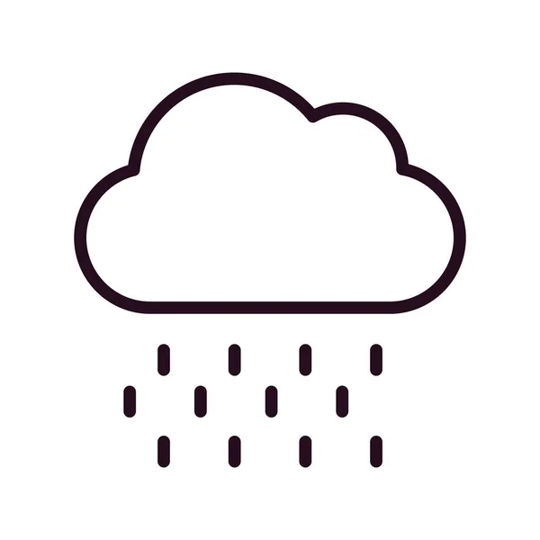 Cloud Rain Raining Weather Vector Icon — Stockvector