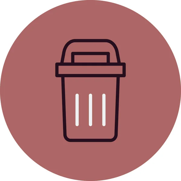 Recycle Bin Vector Illustration Icon —  Vetores de Stock