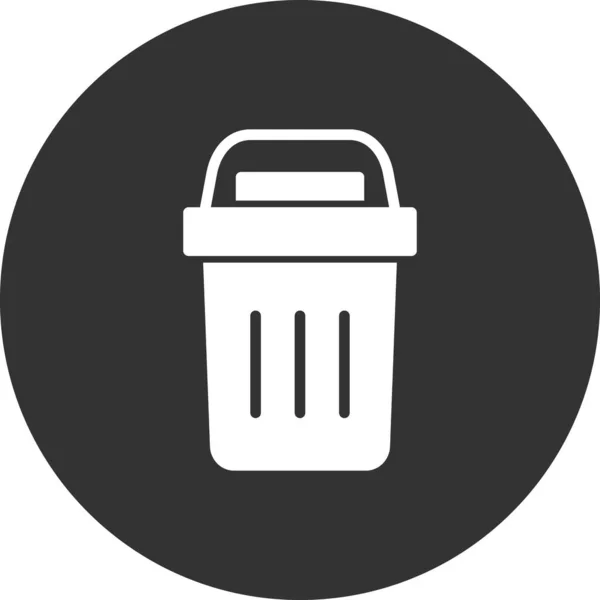 Recycle Bin Vector Illustration Icon — Archivo Imágenes Vectoriales