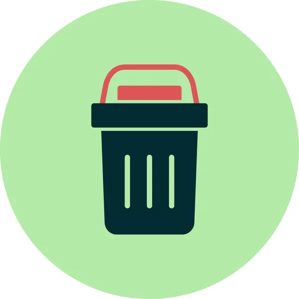 Recycle Bin Vector Illustration Icon — Stock Vector