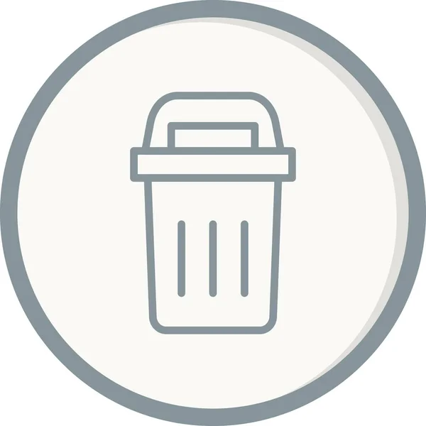 Recycle Bin Vector Illustration Icon — Stockvektor