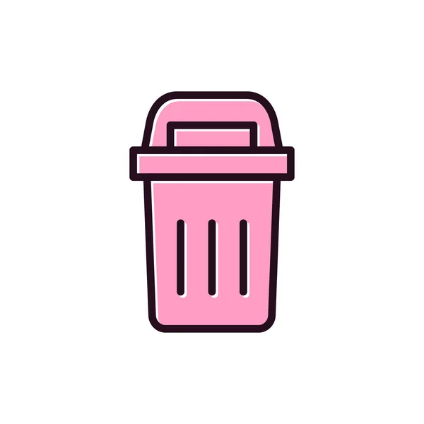 Recycle Bin Vector Illustration Icon — Stock Vector