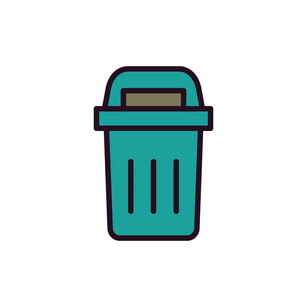 Recycle Bin Vector Illustration Icon — Stock Vector