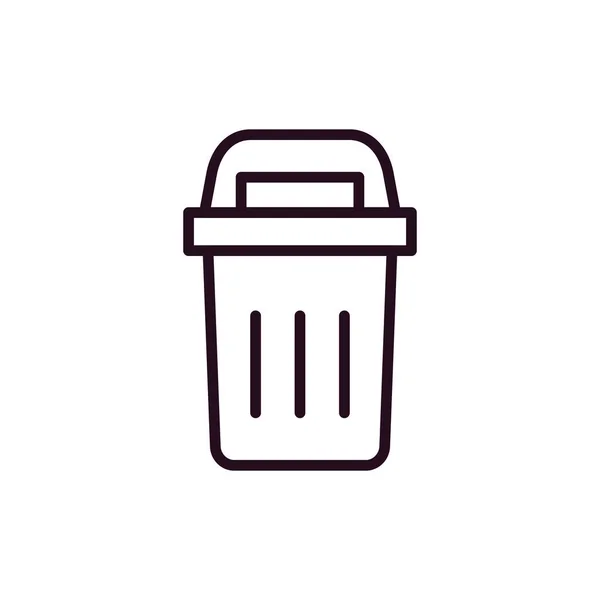 Recycle Bin Vector Illustration Icon — Stock Vector