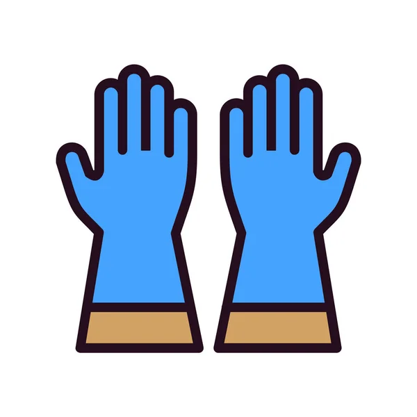 Guantes Icono Web Diseño Simple — Archivo Imágenes Vectoriales