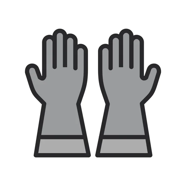 Guantes Icono Web Diseño Simple — Vector de stock