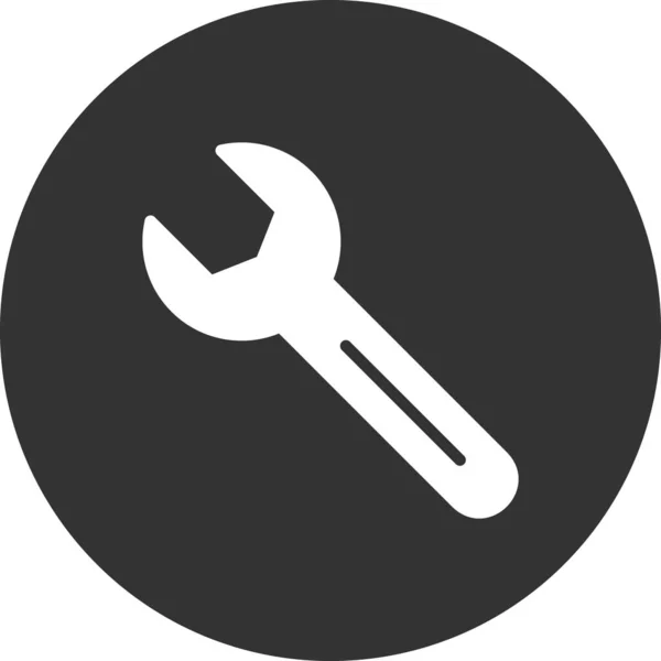 Spanner Icon Linear Vector Illustration — стоковый вектор