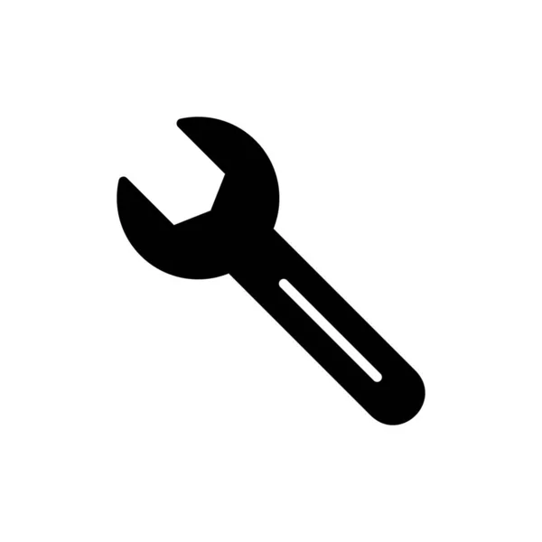 Spanner Icon Linear Vector Illustration — Stockvektor