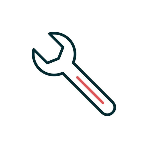 Spanner Icon Linear Vector Illustration — Image vectorielle