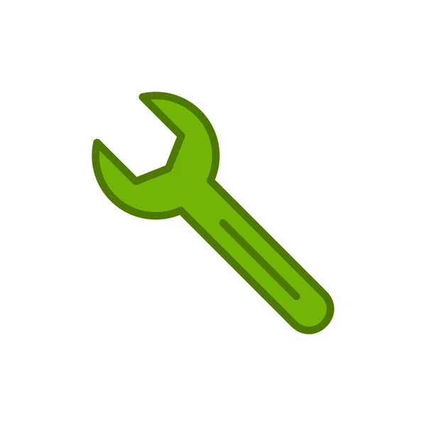 Spanner Icon Linear Vector Illustration — Archivo Imágenes Vectoriales