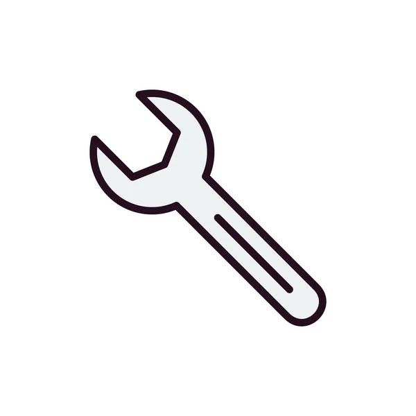 Spanner Icon Linear Vector Illustration — Διανυσματικό Αρχείο