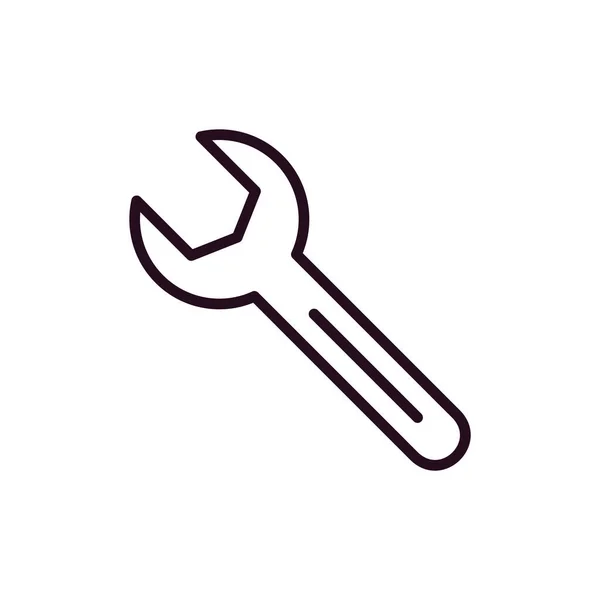 Spanner Icon Linear Vector Illustration — Stock Vector