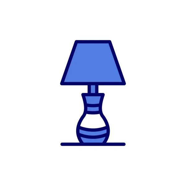Lamp Icon Linear Vector Illustration — Vector de stock