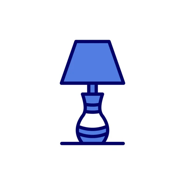 Lamp Icon Linear Vector Illustration - Stok Vektor