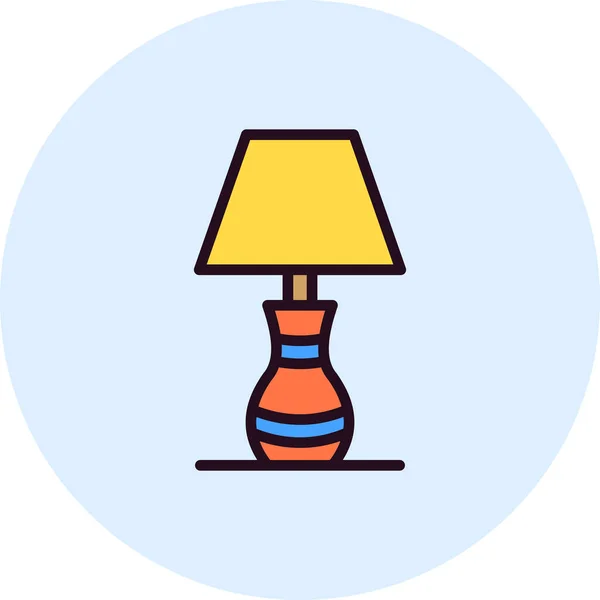 Icône Lampe Illustration Vectorielle Linéaire — Image vectorielle