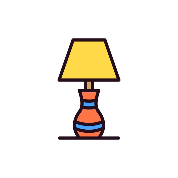 Lamp Icon Linear Vector Illustration — Stockový vektor