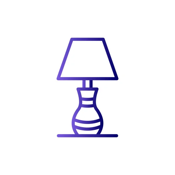 Lamp Icon Linear Vector Illustration — Stock vektor