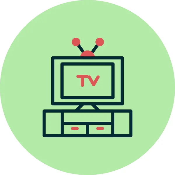 Fernseh Ikone Unterhaltungskonzept — Stockvektor