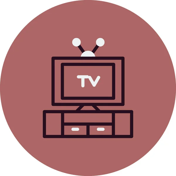 Значок Телевізійної Лінії Розважальна Концепція — стоковий вектор
